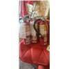 Image 5 : 2-RED BARSTOOLS & 3 FULL FIRE EXTINGUISHERS