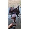 Image 8 : BROWN TOOLED LEATHER SADDLE & STAND