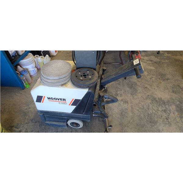  HOOVER  COMMERCIAL C5122 FLOOR SCRUBBER W/ CHARGER & SPARE CLEANING DISCS