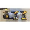 Image 2 : "DEWALT" 2PC 20V LITHIUM BATTERY DRILL& IMPACT (IN BAG) W/ ACCES.