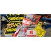 Image 2 : MIXC. ASSORT. SHOP SIGNS, FLAGS, WORK GLOVES, ETC