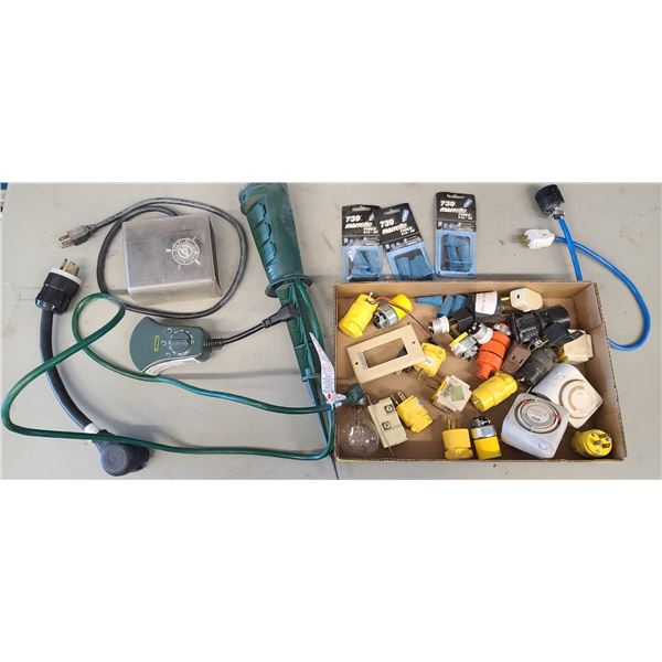 ASSORT. TIMERS, PLUGS, CONNECTORS, ETC.