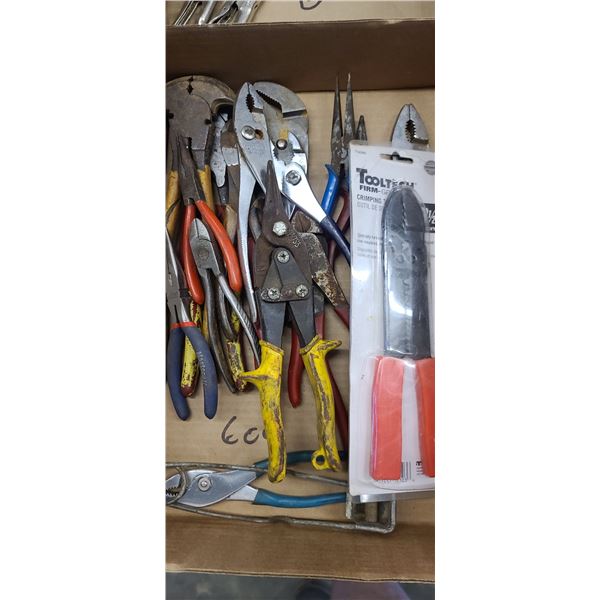 ASSORT. FENCING, TIN SNIPS, SIDE CUT, PLIERS, ETC.