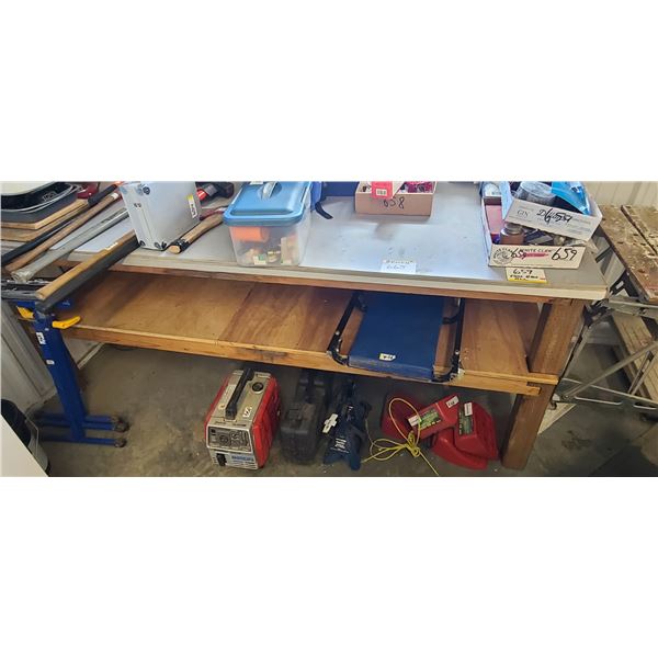 SOLID WOOD WORKBENCH 88"L (7'4") X 37"D (3'1") X 36"H