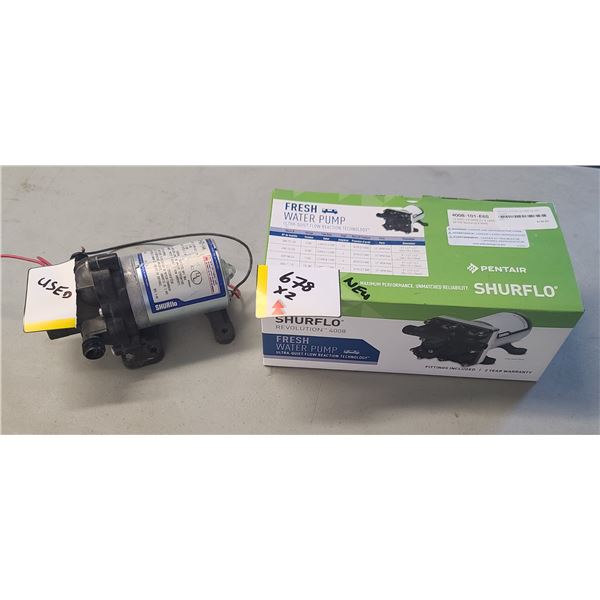 TWO FRESH WATER PUMPS 1-NEW (PENTAIR) 1-USED (SURIT10)