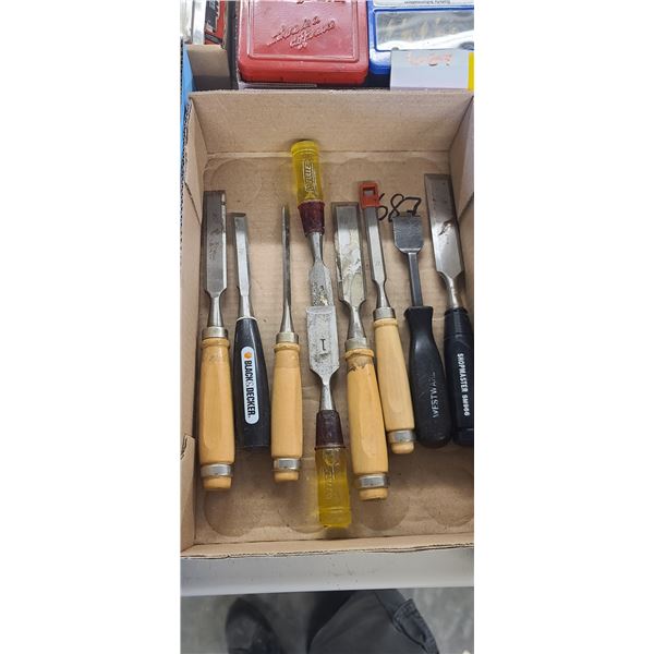 VARIOUS FULLER AND OTHER MISC. BRANDED WOOD CHISELS