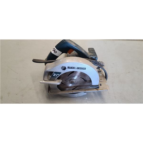 BLACK AND DECKER CIRCULAR SAW 2 1/3HP TYPE 2 5/8' SHANK
