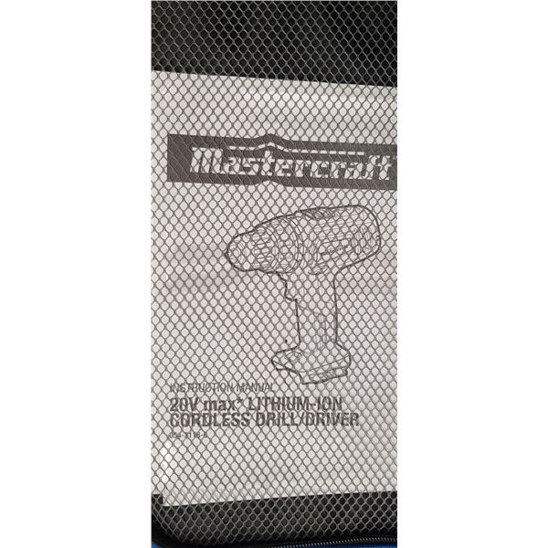 MASTERCRAFT 20V LITIUM-ION CORDLESS DRILL/DRIVER AND MASTERCRAFT HAMMER DRILL ADAPTOR
