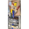 Image 2 : BIN OF ASSORTED PAINTING SUPPLIES, TRAYS, ROLLERS, BRUSHES, TROWEL,ETC.