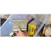 Image 8 : BIN OF ASSORTED PAINTING SUPPLIES, TRAYS, ROLLERS, BRUSHES, TROWEL,ETC.