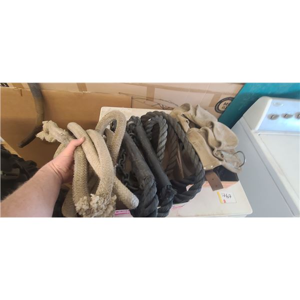 TWO TOW ROPES AND TOOL BELT