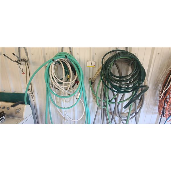 ASSORTED WATER AND GARDEN HOSES