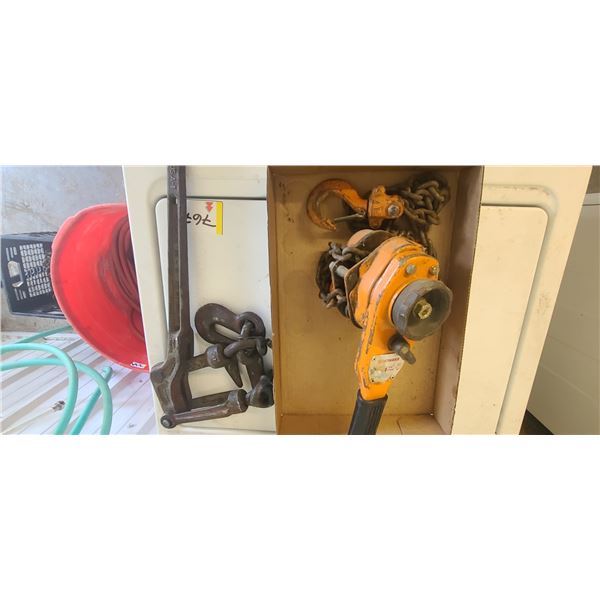 HD COME-A-LONG AND TOW CHAIN IN CRATE