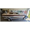 Image 2 : VANGUARD FIBERGLASS HAUL WITH EVINRUDE VRU 70 OUTBOARD MOTOR - COMES WITH TRAILER, THREE BOAT BUMPER