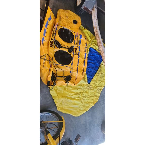 TWO INFLATABLE RAFTING TUBES
