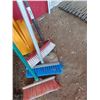 Image 3 : THREE BRUSHES AND TWO SHOVELS AND 4' FOLDING TABLE
