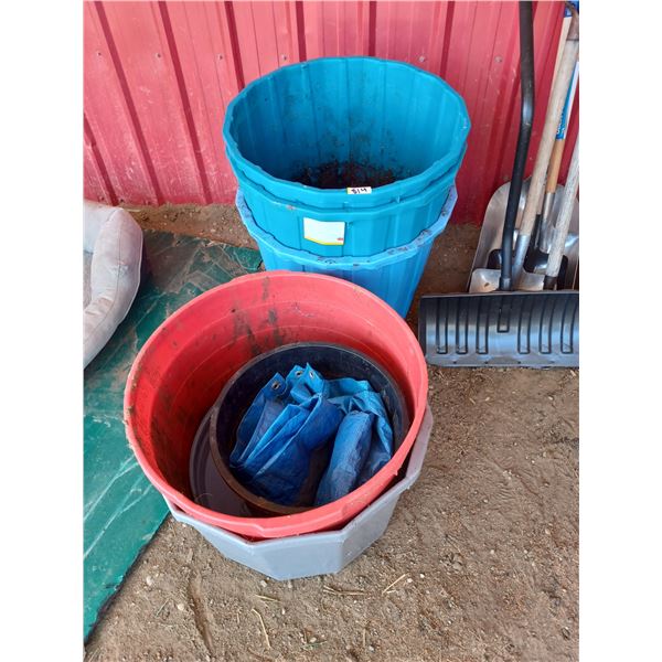 LOT OF SIX LARGE BUCKETS