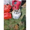 Image 2 : 6-GAL JERRY CANS QTY 20 FOR OUTDOOR SPORTS AND ONE 20LBS PROPANE TANK AND ONE 2.5GAL GAS CAN