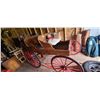 Image 20 : HORSE DRAWN WAGON OAK BUGGY, 16 SPOKE WOOD WHEELS, DUAL LEAF SPRINGS & SLEIGH UNIT