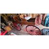 Image 21 : HORSE DRAWN WAGON OAK BUGGY, 16 SPOKE WOOD WHEELS, DUAL LEAF SPRINGS & SLEIGH UNIT
