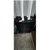 Image 2 : BLACK STEREO STAND C/W STEREO & LIGHTED WICKER GIRRAFF PLANT STAND