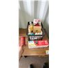 Image 1 : TIRE LOCKING CHOCK & MISC. ITEMS INCL GRUNDER H20 PUMP
