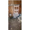 Image 1 : 2- TABLE SETS (1 WICKER W/ CORNER STAND; 1 CAST IRON W/ 2 CHAIRS)