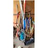 Image 1 : TOMATO CAGES(4), ASSORTED GARDEN &  YARD TOOLS