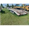 Image 1 : 1994 GOERTZEN TRIPPLE AXLE 5TH WHEEL FLATDECK TRAILER C/W RAMPS 19000 LBS. CAPACITY, 8 FT. X 21 FT. 