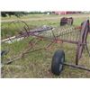 Image 2 : ANTIQUE RAKE ON STEEL WHEELS & 2 WHEELED DRAW BARS