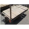 Image 1 : Vintage Rolling Wooden Moving Truck Cart w/ Metal Holders & 1 Handle 48"x25"x15"H