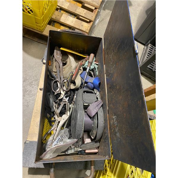 Metal tool box and contents