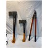 Image 1 : Two fiskars axes and other