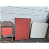 Image 1 : Two folding tables and 4 chairs