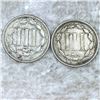Image 2 : 1866 & 65 Nickel Three Cent ABOUT UNCIRCULATED