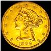 Image 1 : 1908 $5 Gold Half Eagle UNCIRCULATED