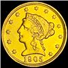 Image 1 : 1905 $2.50 Gold Quarter Eagle CLOSELY