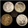 Image 1 : 1865-1935 2C, $1 Peace, $1 Morgan Set of 5 ABOUT