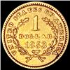 Image 2 : 1853 Ty 1 Rare Gold Dollar CLOSELY UNCIRCULATED