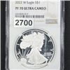Image 1 : 2022-W Silver Eagle Dollar NGC - PF70 Ultra Cameo