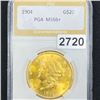 Image 1 : 1904 $20 Gold Double Eagle NGC - MS66+
