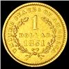 Image 2 : 1851 Ty 1 Rare Gold Dollar UNCIRCULATED