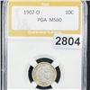 Image 1 : 1907-O Barber Dime PGA - MS60