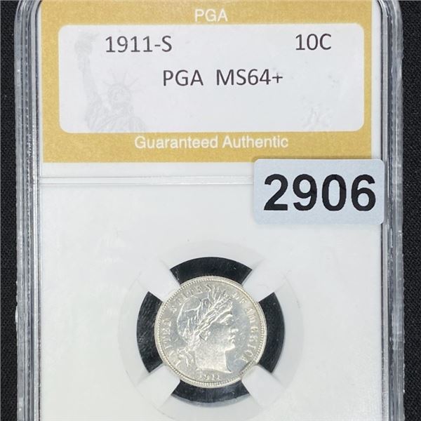 1911-S Barber Dime PGA - MS64+