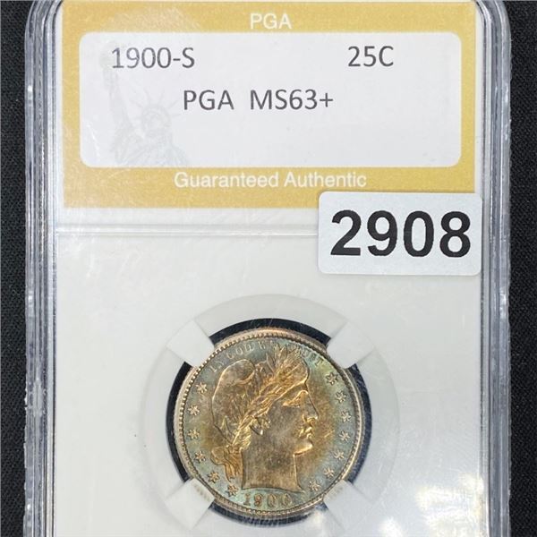 1900-S Barber Quarter PGA - MS63+