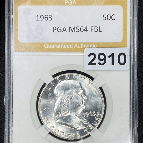 1963 Franklin Half Dollar PGA - MS64FBL