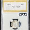 Image 1 : 1916 Barber Dime PGA - MS63