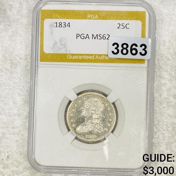 1834 25C PGA MS62