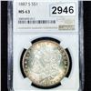 Image 1 : 1887-S Morgan Silver Dollar NGC - MS63
