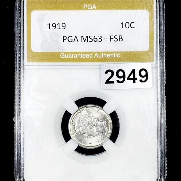 1919 Mercury Dime PGA - MS63+ FSB